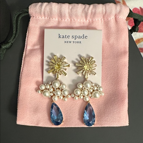 KATE SPADE NWT Rain or Shine Cloud Teardrop Earrings - Picture 3 of 5